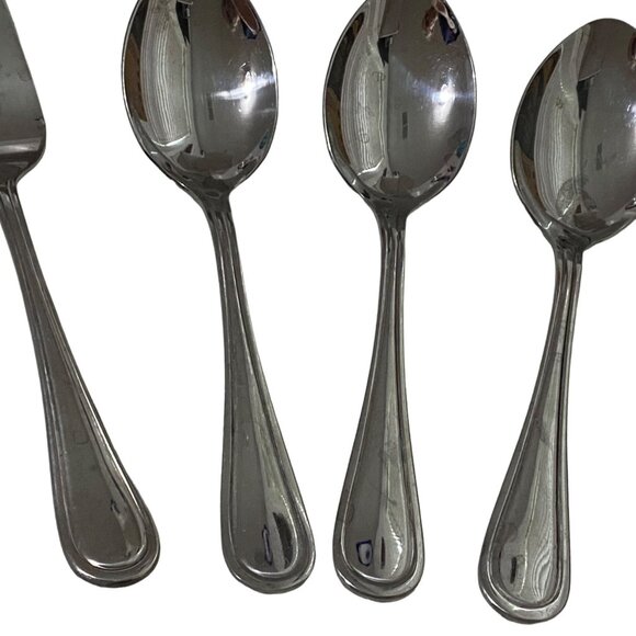 Stainless Steel Serving Flatware Lot of 4 Clean Line Design Thanksgiving Dining - Picture 2 of 4